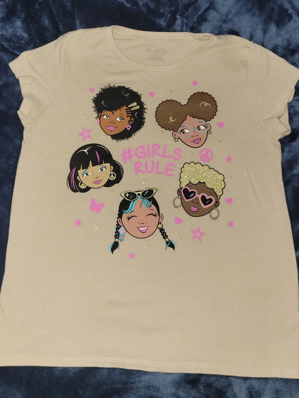 The Children's Place Pink Glitter 'Girls Are Amazing' Short Sleeve Tee